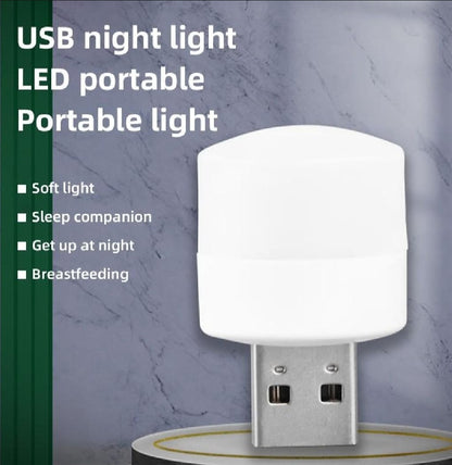 7 Pcs Mini USB LED Light Bulbs Portable Plug-in Night Lamps