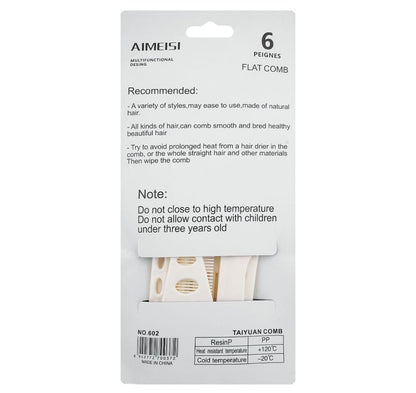 Aimeisi Multifunctional Hair Comb Set 6 Pcs Durable Styling Combs for - CheckNpays