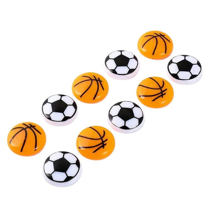 Basketball &amp; Football Refrigerator Magnets Set of 10 Durable Sports-Themed Decorative