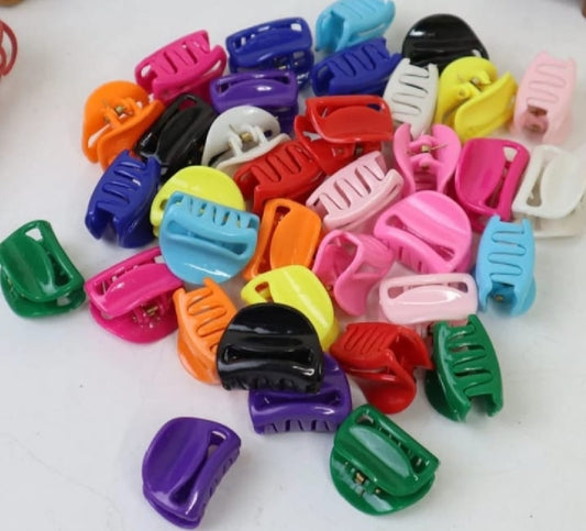 Pack of 12 Hair Catchers Small Size (1 Inch) Multicolor Plastic - CheckNpays