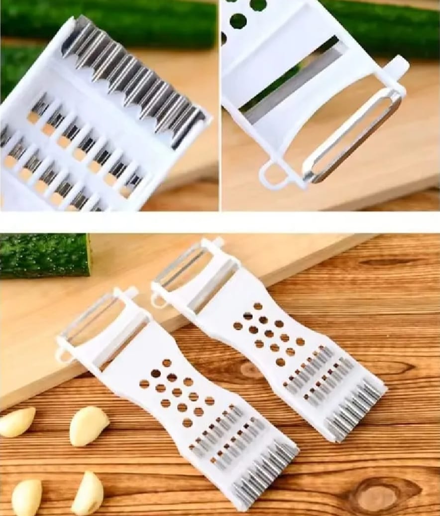 5-in-1 Multi Vegetable Cutter &amp; Peeler Multipurpose Julienne Slicer, Grater, Metal - CheckNpays