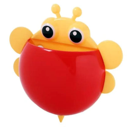 Bee Shaped Plastic Toothbrush Holder with Suction Hook Cute Wall Mounted