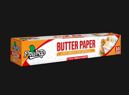 Prowrap Butter Paper 9x14 Precut Sheets (30 Pcs) - CheckNpays