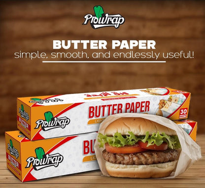 Prowrap Butter Paper 9x14 Precut Sheets (30 Pcs) - CheckNpays