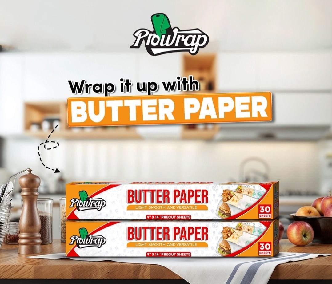 Prowrap Butter Paper 9x14 Precut Sheets (30 Pcs) - CheckNpays