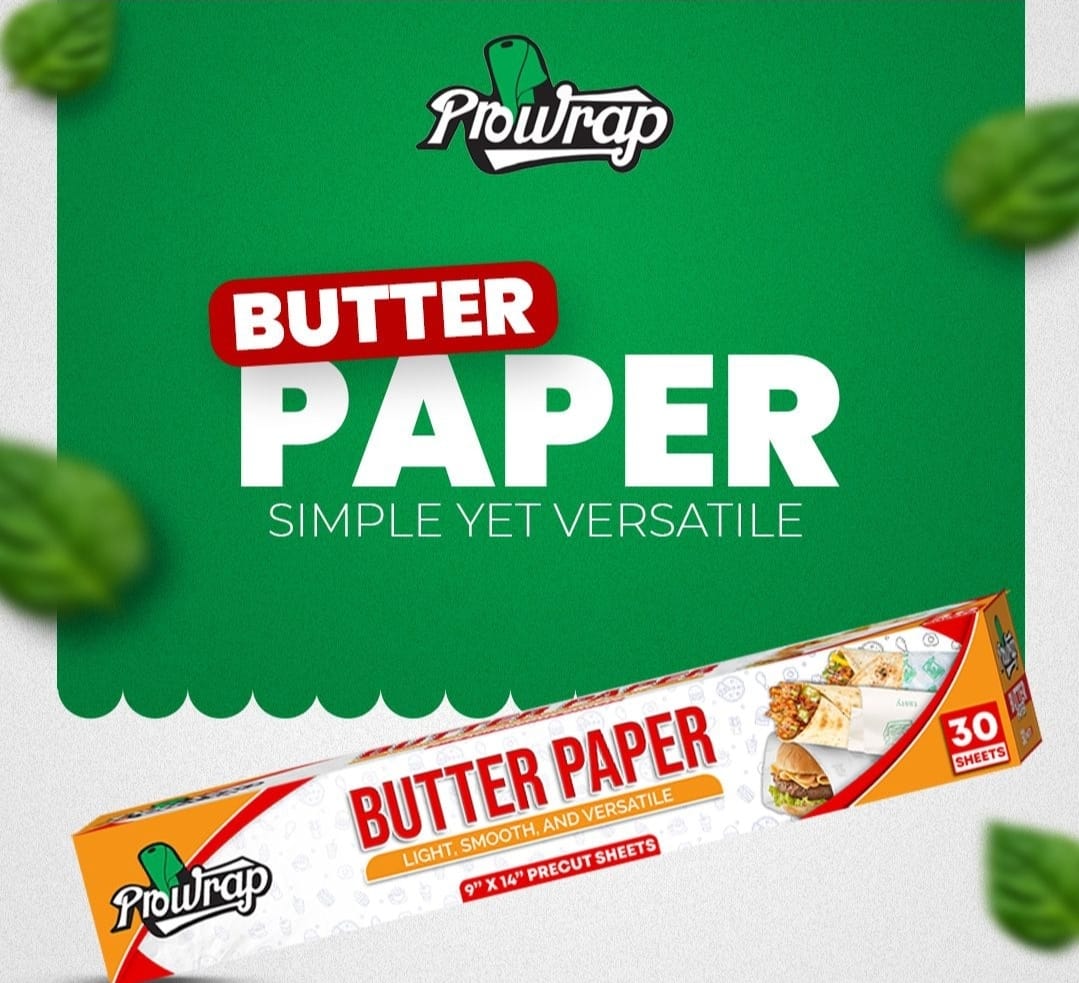 Prowrap Butter Paper 9x14 Precut Sheets (30 Pcs) - CheckNpays
