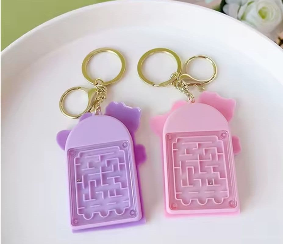 Mini Calculator Keychain Cute Pink Kawaii Cartoon Portable Calculator | School