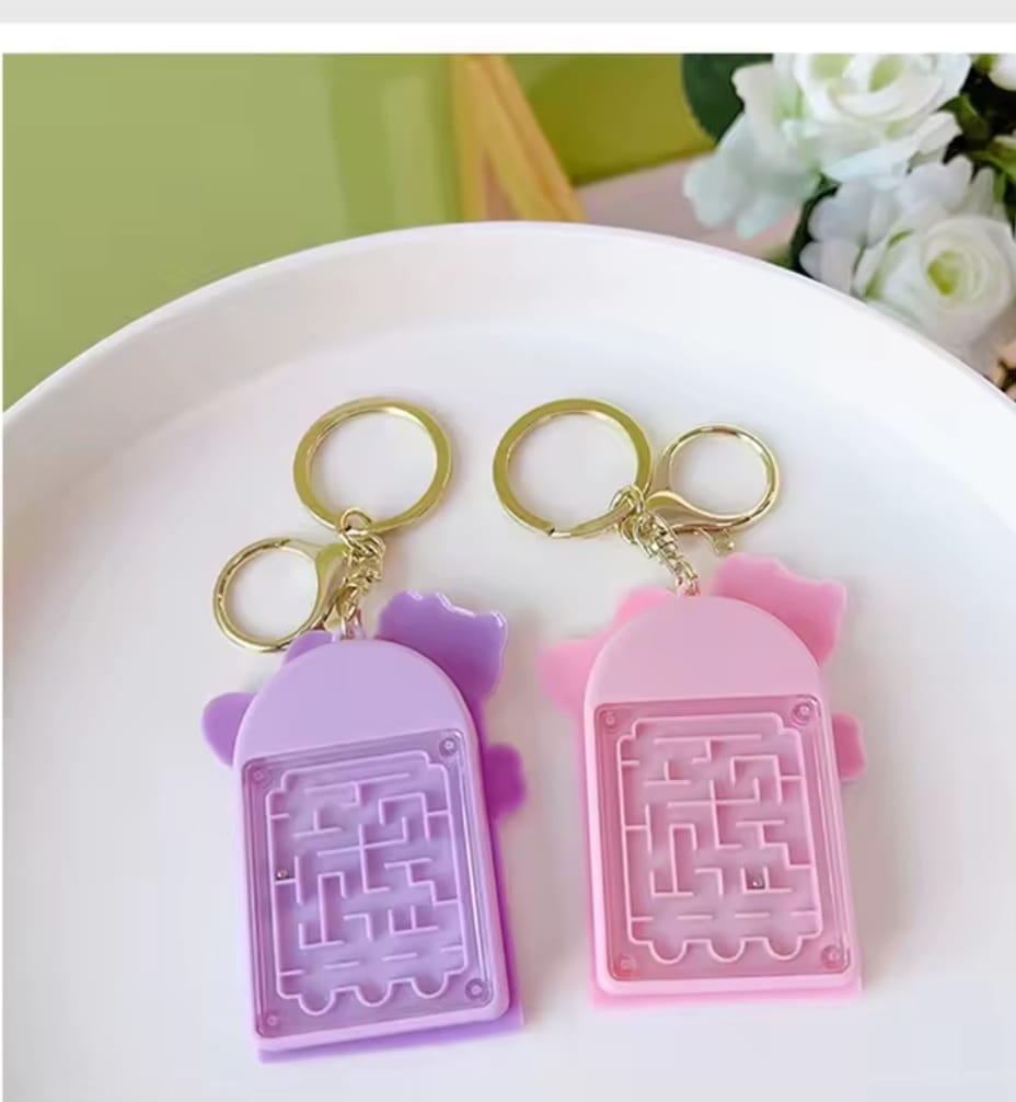 Mini Calculator Keychain Cute Pink Kawaii Cartoon Portable Calculator | School