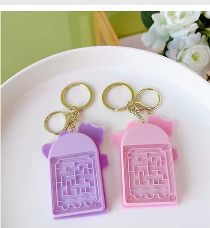 Mini Calculator Keychain Cute Pink Kawaii Cartoon Portable Calculator | School