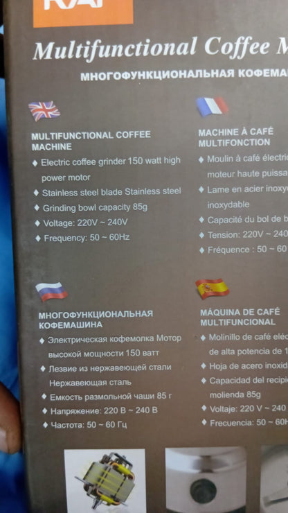 RAF R.7113 MULTI PURPOSE ELECTRIC COFFEE GRINDER AUTOMATIC COFFEE SPICE BEAN GRINDER