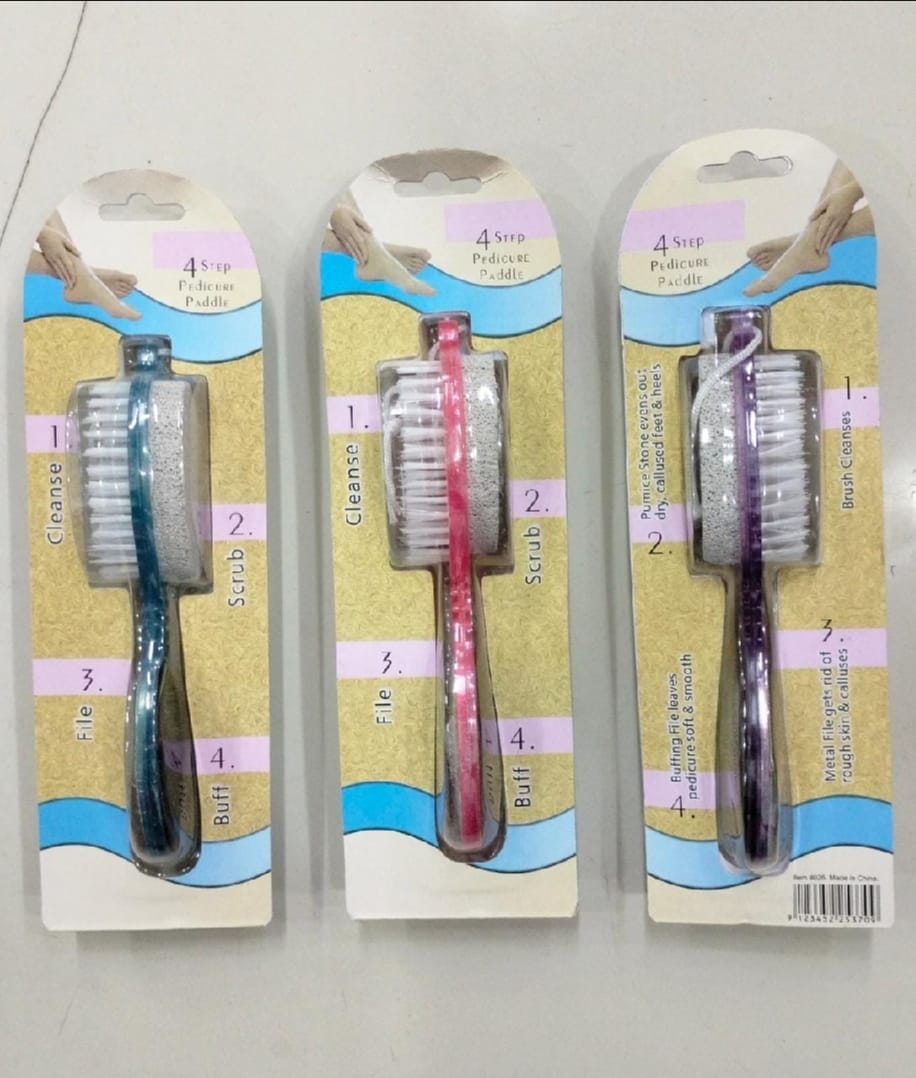 4-in-1 Pedicure Foot Filer Callus Remover, Pumice Stone, Nail Brush &amp; - CheckNpays