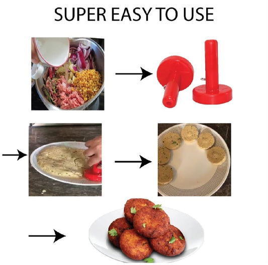 Pack of 2 Shami Kabab Makers High-Quality Plastic Saancha for Shami