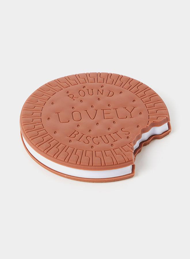 Biscuit Shaped Notebook 80 Pages Round Steno Pad for Students, Artists