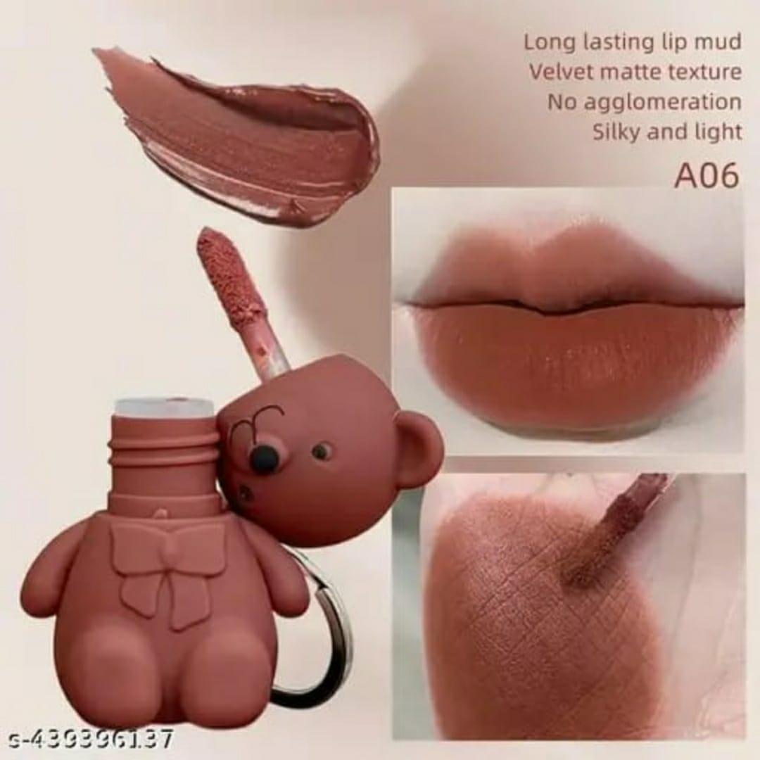 Teddy Bear Keychain Style Lip Gloss Cute &amp; Portable, Multicolor Shades