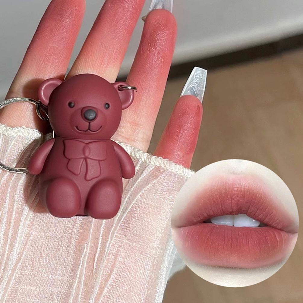 Teddy Bear Keychain Style Lip Gloss Cute &amp; Portable, Multicolor Shades