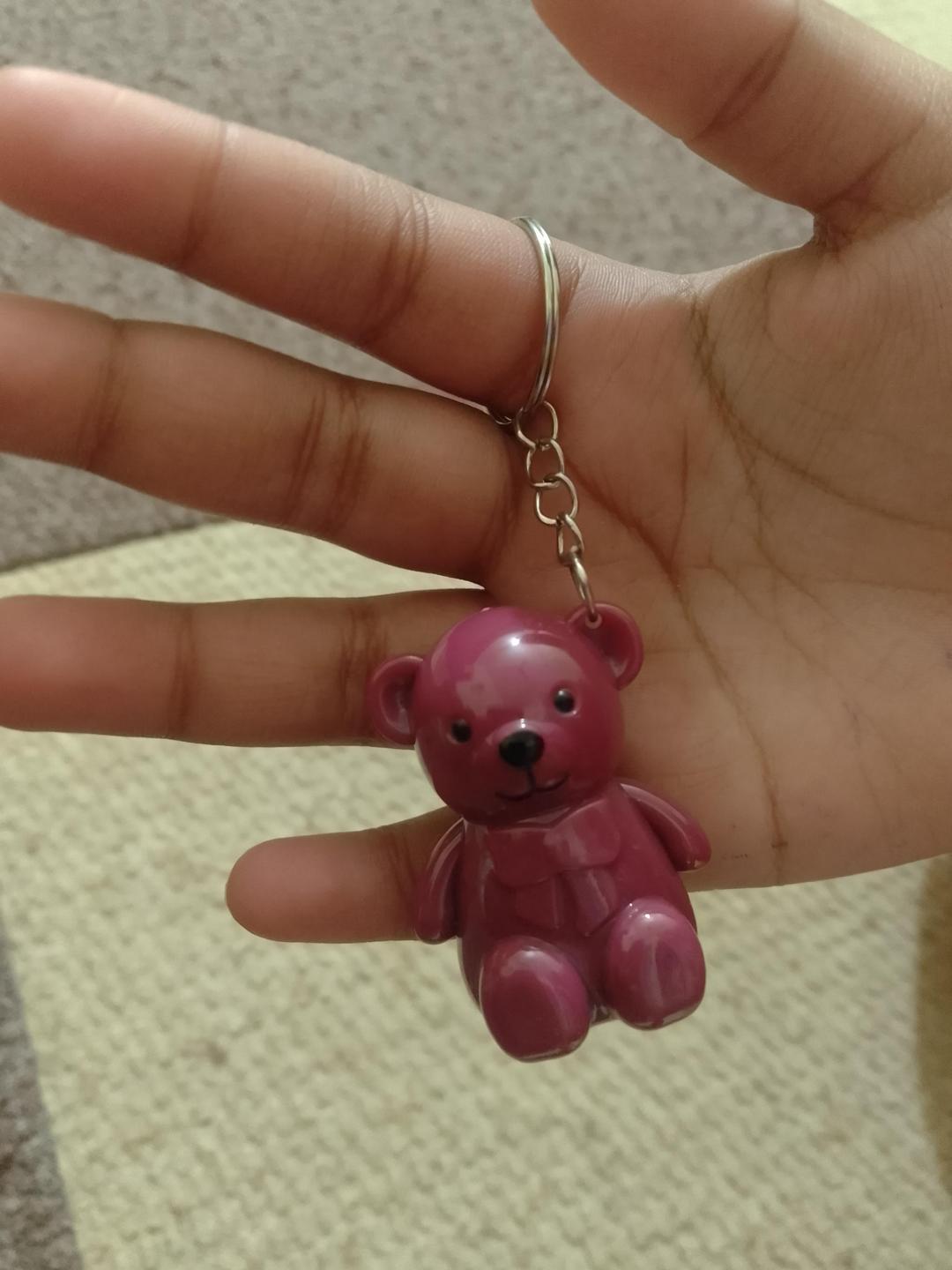 Teddy Bear Keychain Style Lip Gloss Cute &amp; Portable, Multicolor Shades