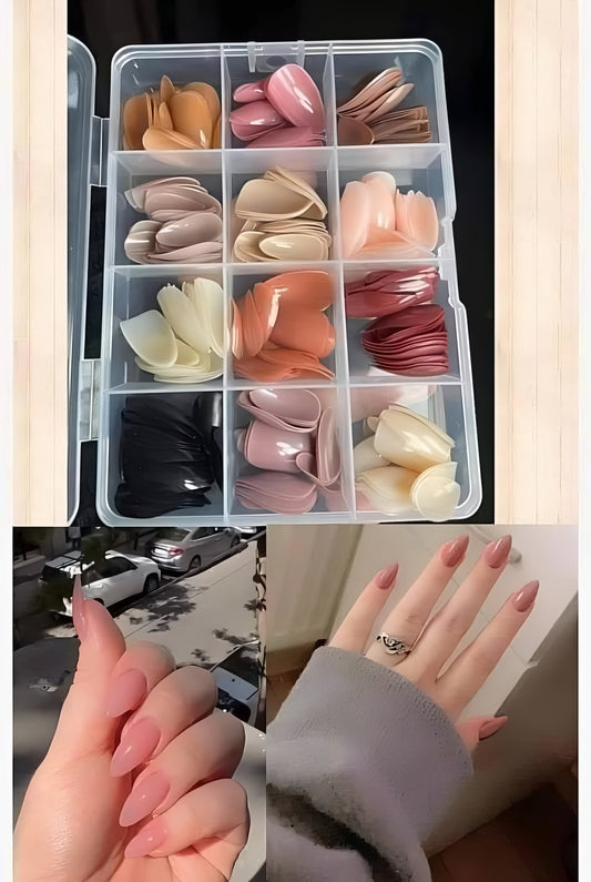 288 PCs Colorful Nails Box| ABS Plastic | Nail Shaper Set (Random