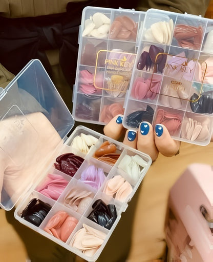 288 PCs Colorful Nails Box| ABS Plastic | Nail Shaper Set (Random