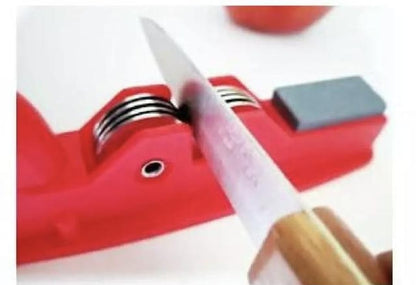 Professional Knife Sharpener with 8-Wheel Blades &amp; Sanding Stone | Durable Plastic