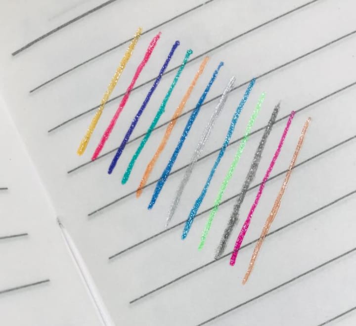 Fruit Scent Gel Glitter Pen 1.0mm Smooth Writing with a Sparkle