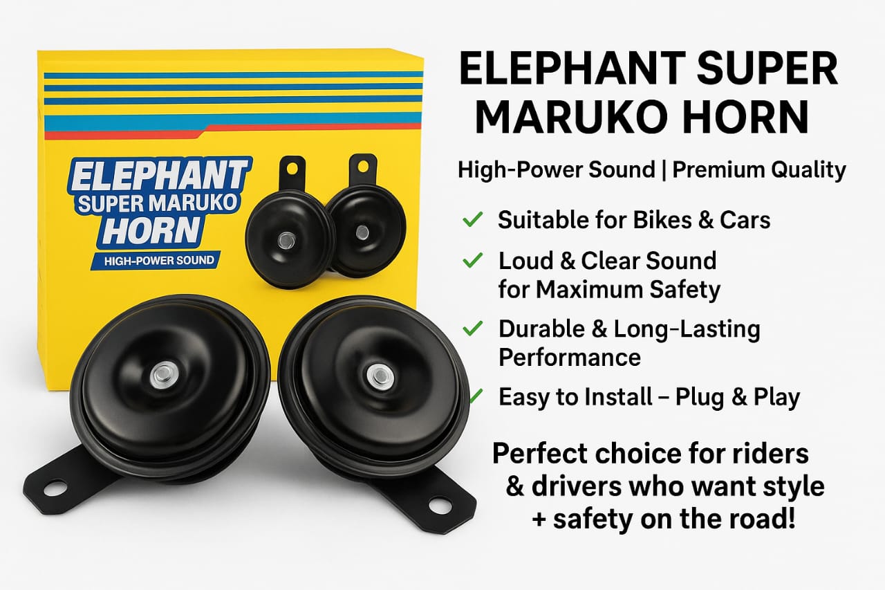 High Sound Elephant Horn for Cars &amp; Bikes Super Loud 12V - CheckNpays