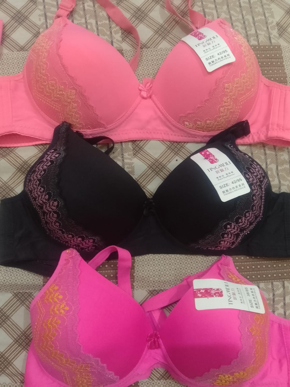 Silk Embroidered Padded Bra for Women Luxury Undergarment with Soft Silk - CheckNpays