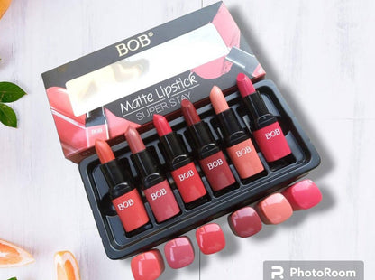 Pack of 6 Bob Super Stay Matte Lipstick Set | Best Quality
