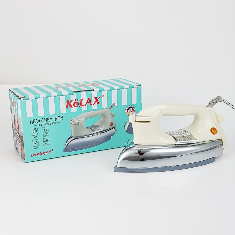 KoLAX Germany Heavy Dry Iron-822480 1000-1200W Precision Performance with Classic Strength