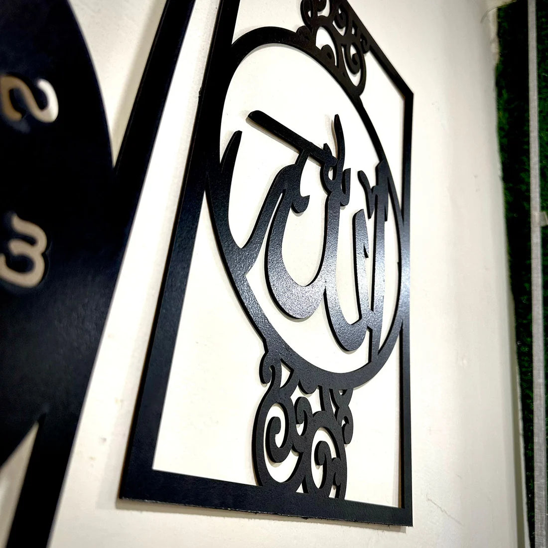 Islamic Allah Muhammad (SAW) 3d wood wall clock For Home And