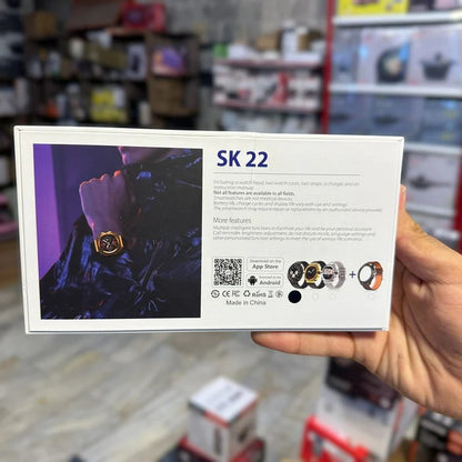 SK 22 Smartwatch With 2 Watch Body And 2 Stripes AMOLED Display