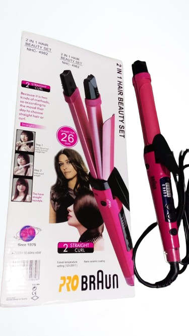 Hair Straightener| 2 in 1...Hair straightener and curler.