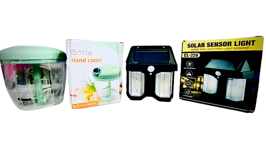 Deal pack of 2 - Solar Wall Lamp and Hand Pull Food