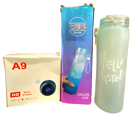 Deal pack of 2 - A9 Mini Camera &amp; Frosted Glass Water