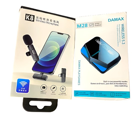 Deal pack of 2 - K8 Mic Collar Wireless Microphone &amp; M28