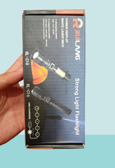 RL-2308 High-Power Rechargeable LED Flashlight Long Range, Durable &amp; Energy Efficient - CheckNpays