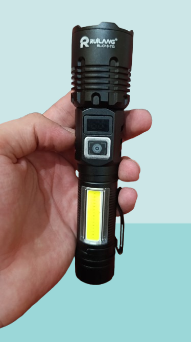 RL-2308 High-Power Rechargeable LED Flashlight Long Range, Durable &amp; Energy Efficient - CheckNpays