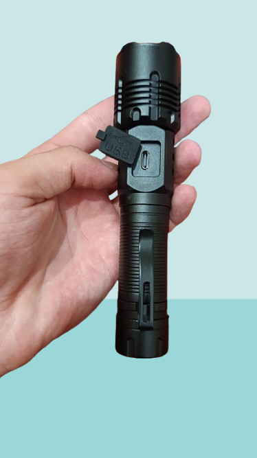 RL-2308 High-Power Rechargeable LED Flashlight Long Range, Durable &amp; Energy Efficient - CheckNpays