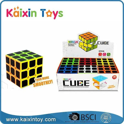 Colorful 3D Magic Cube Puzzle Toy for Kids Brain-Boosting Educational Plastic