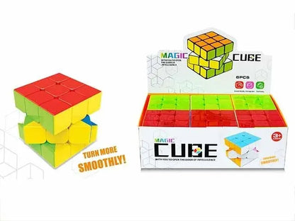 Colorful 3D Magic Cube Puzzle Toy for Kids Brain-Boosting Educational Plastic