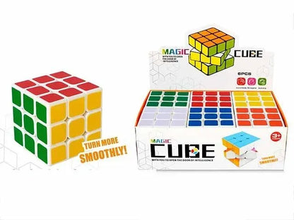 Colorful 3D Magic Cube Puzzle Toy for Kids Brain-Boosting Educational Plastic