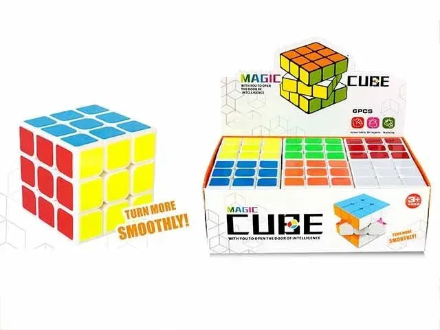 Colorful 3D Magic Cube Puzzle Toy for Kids Brain-Boosting Educational Plastic