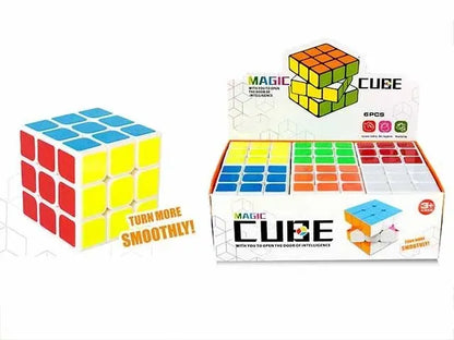 Colorful 3D Magic Cube Puzzle Toy for Kids Brain-Boosting Educational Plastic