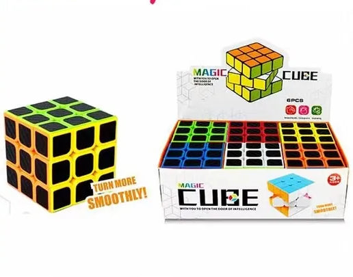 Colorful 3D Magic Cube Puzzle Toy for Kids Brain-Boosting Educational Plastic