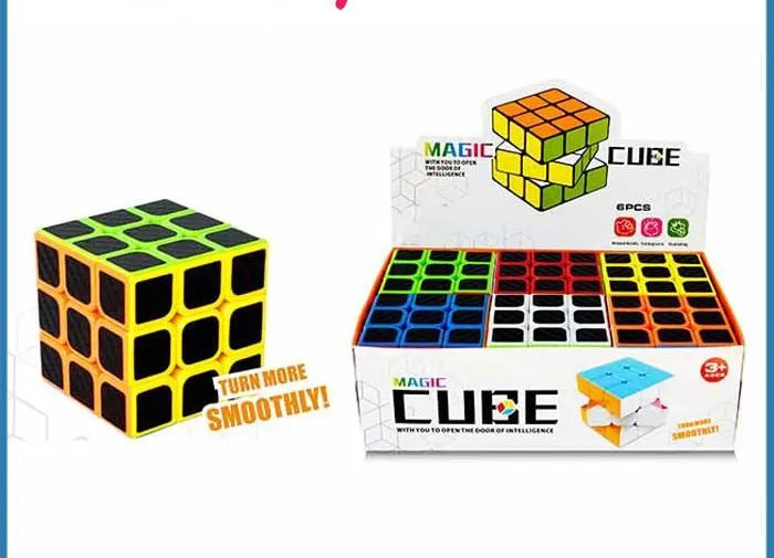 Colorful 3D Magic Cube Puzzle Toy for Kids Brain-Boosting Educational Plastic