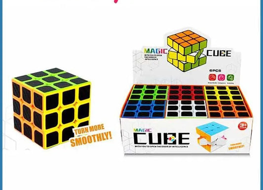 Colorful 3D Magic Cube Puzzle Toy for Kids Brain-Boosting Educational Plastic