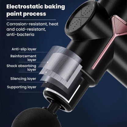 4 in 1 Multi-Function Vibration Massage Gun Professional Ultra Quiet Pain Relief