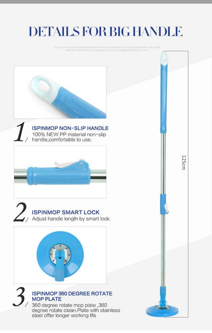 360 Degree Rotating Spin Mop - Original Replacement Parts for Home, Kitchen