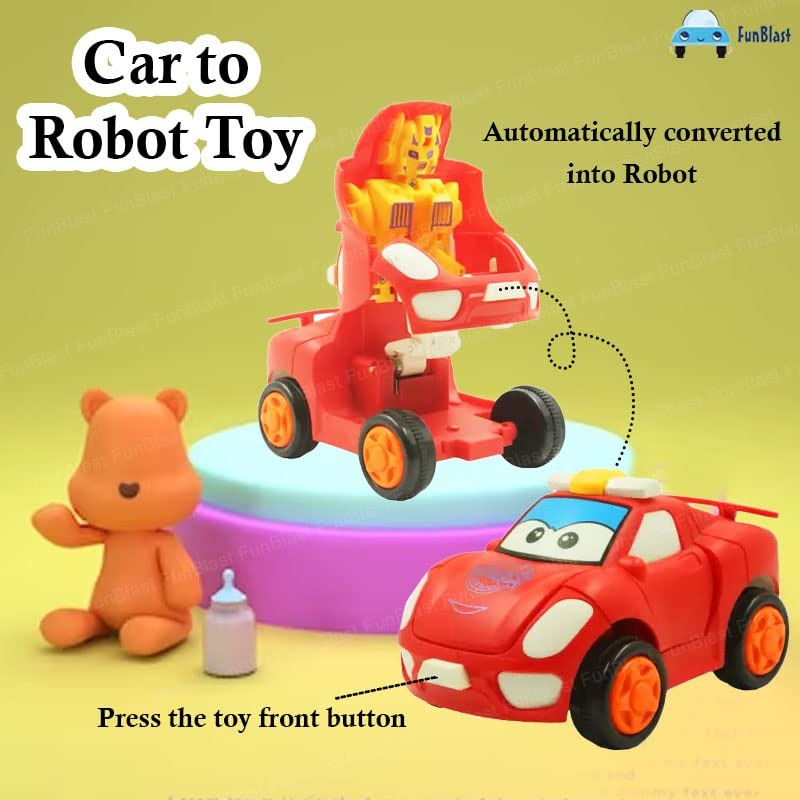 1 Pc - Pull Back Robot Car Toy - Push &amp; Go