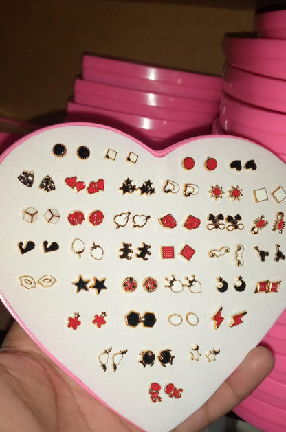 36 Pairs Of Random Beautiful studs Silicon Back With Back