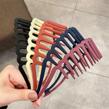 (pack of 2 ) Comb plastic hair bands Plastic Non Slip